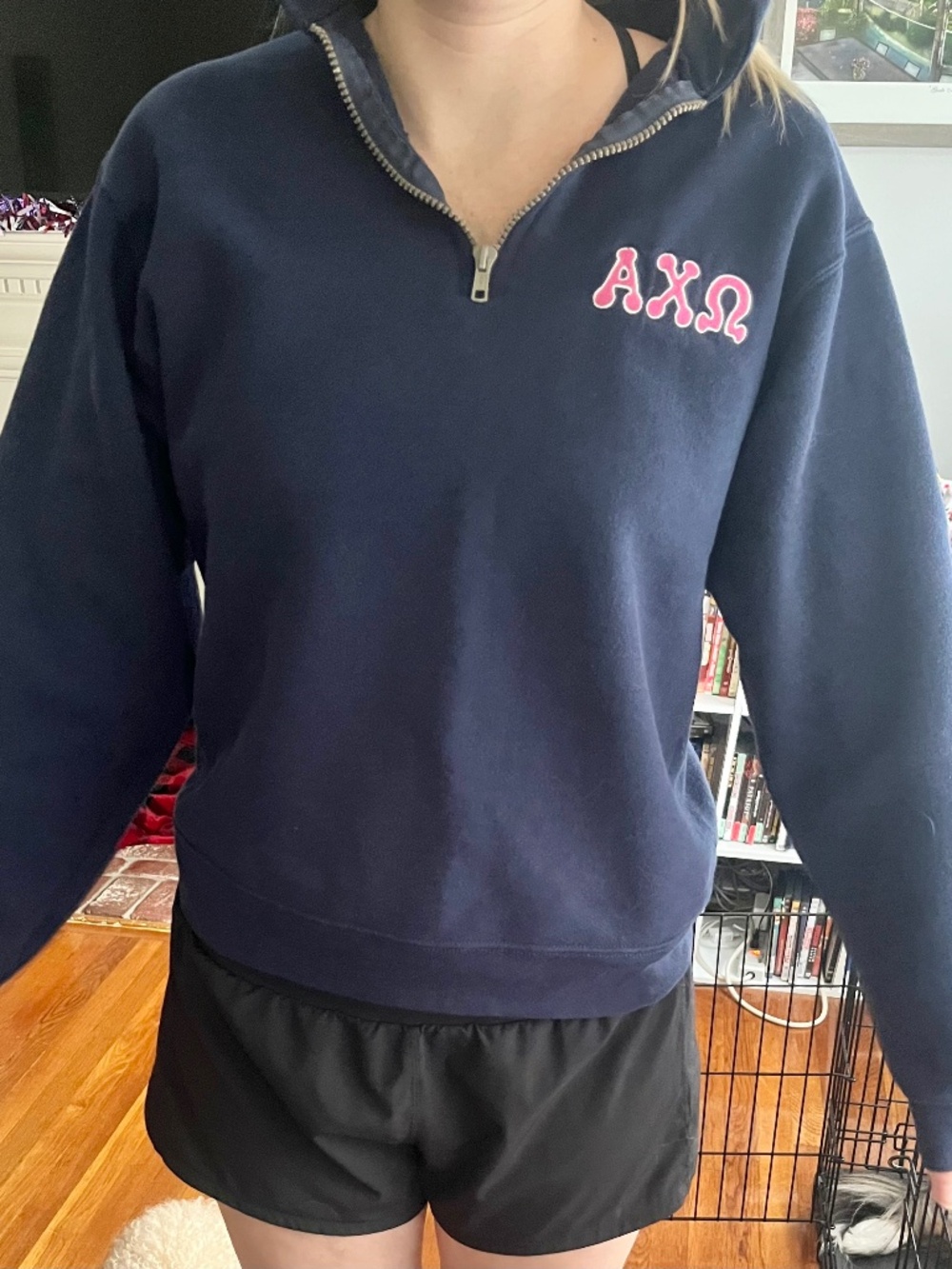 Alpha Chi Omega Navy pullover